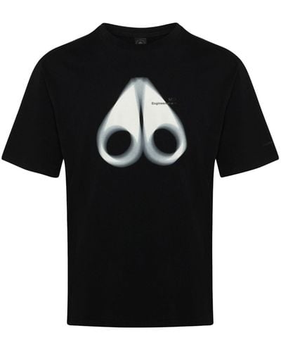 Moose Knuckles Camiseta Maurice con logo estampado - Negro