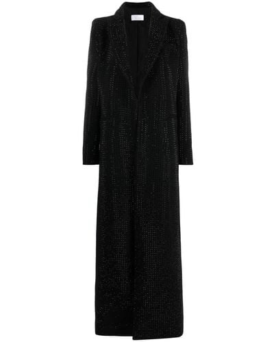 GIUSEPPE DI MORABITO Crystal-embellished Wool Blend Single-breasted Coat - Black