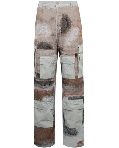 Who Decides War Embroidered-design Wide-leg Pants - Grey