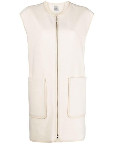 Totême Gilet con zip - Neutro