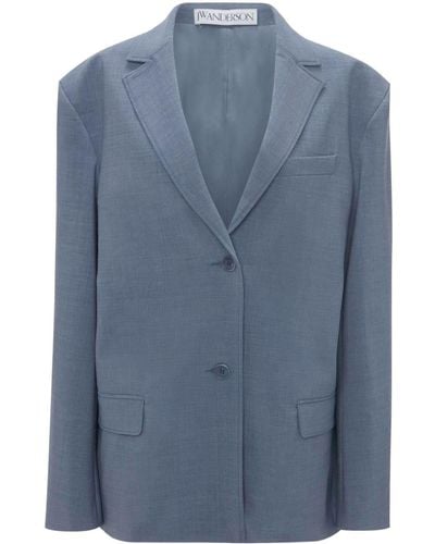 JW Anderson Single-breasted Tailored Blazer - Blue