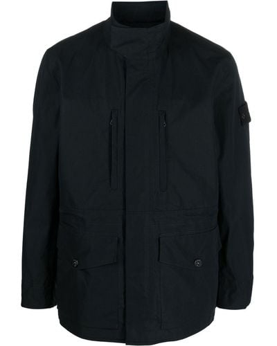 Stone Island Compass-patch Long-sleeved Jacket - Blue