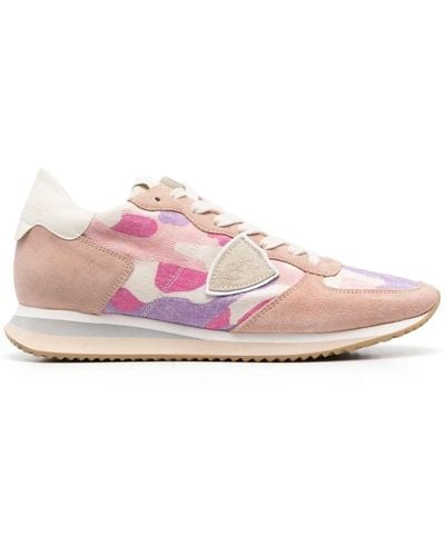 Philippe Model Logo-patch Suede Trainers - Pink