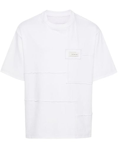 Feng Chen Wang Camiseta con parche del logo - Blanco