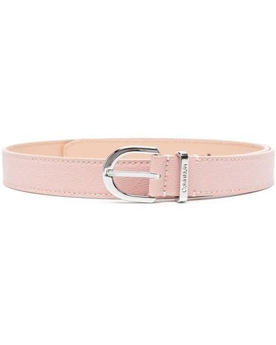 Calvin Klein Buckle-fastening Leather Belt - Pink