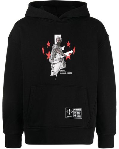 Neil Barrett Sudadera Emperor Of Basketball con capucha de x James Harden - Negro