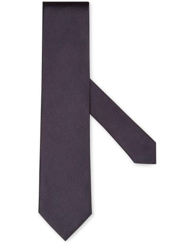ZEGNA Pointed-tip Silk Tie - Blue