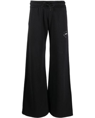 Off-White c/o Virgil Abloh Logo-print cotton track pants - Schwarz