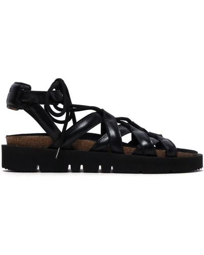 A.P.C. X Nrl Iliade Leather Sandals - Black