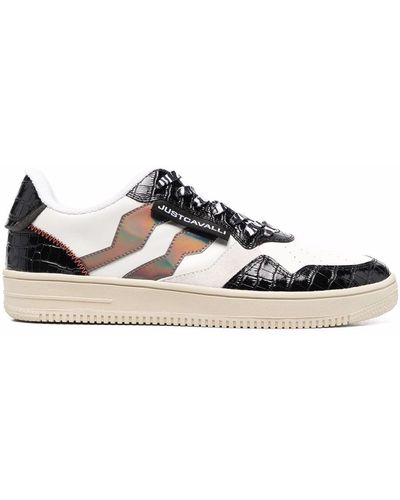 Just Cavalli Paneled Lace-up Sneakers - White