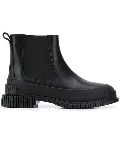 Camper Ribbed-sole Ankle Boots - Black