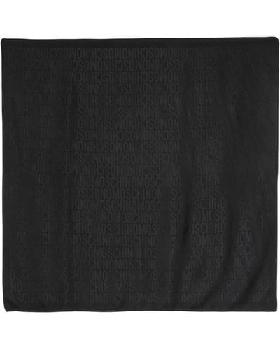 Moschino ロゴ スカーフ - ブラック