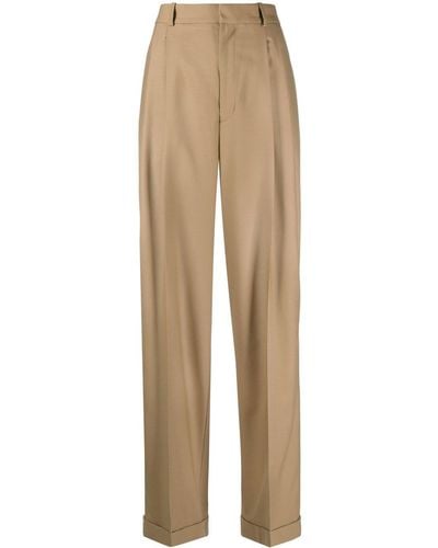 Polo Ralph Lauren Stretch-wool Straight-leg Pants - Natural