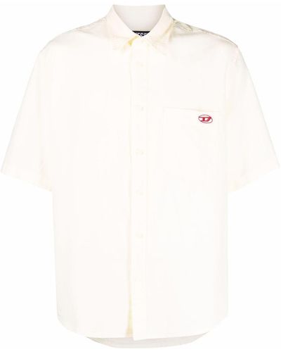 DIESEL Logo-patch Short-sleeve Shirt - Yellow