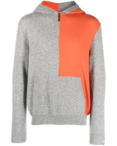 Mackintosh Colour-block Wool Hoodie - Grey