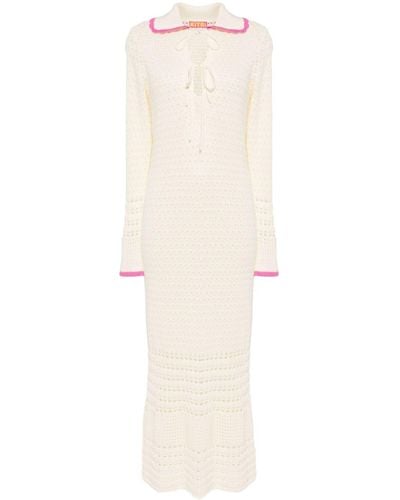 Kitri Delilah Crochet Maxi Dress - White