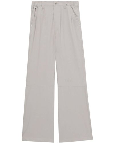 Izzue Logo-embroidered Trousers - White