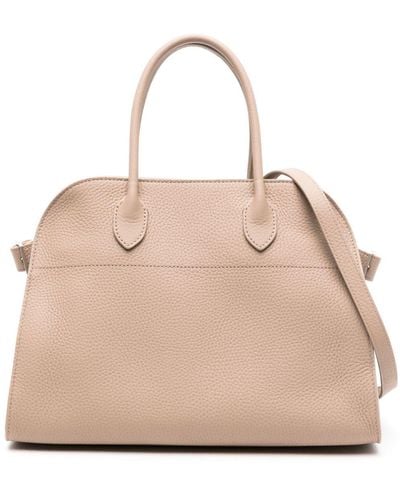 The Row Soft Margaux 12 leather tote bag - Neutro