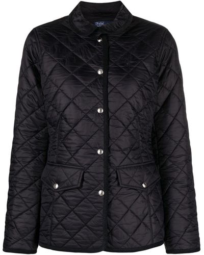 Polo Ralph Lauren Polo Polo-embroidered Quilted Jacket - Black