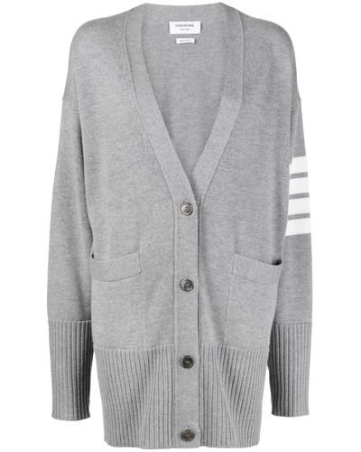 Thom Browne Gestrickter Cardigan - Grau