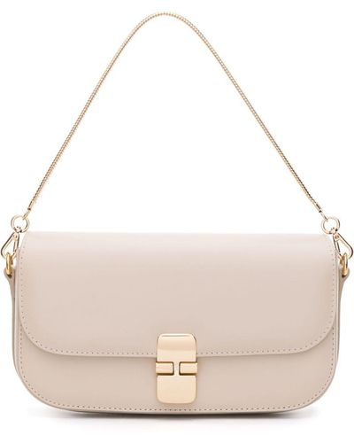 A.P.C. Pochette en cuir à anse en chaîne - Rose