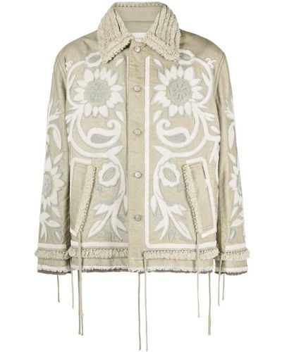 Craig Green Jacke mit Tapisserie-Blumenmuster - Natur