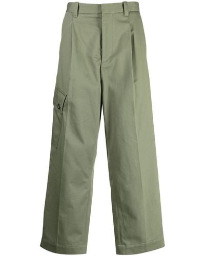 OAMC Pantalon cargo à plis marqués - Vert