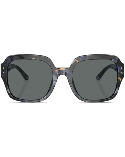 Tory Burch Marble-pattern Overize-frame Sunglasses - Grey