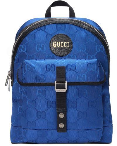 Gucci Off The Grid Monogram Backpack - Blue