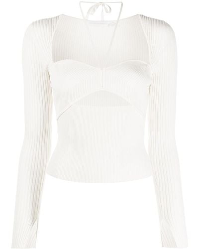 Jonathan Simkhai Alexia Cut-out Detail Knitted Top - White
