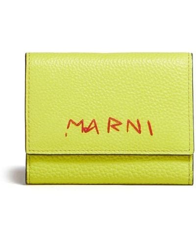 Marni Leren Sleutelhanger - Geel