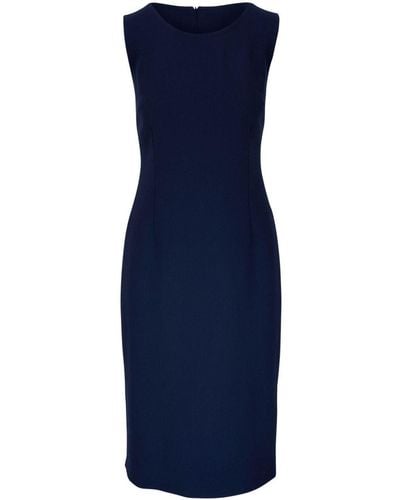 Kiton Sleeveless Wool Midi Dress - Blue