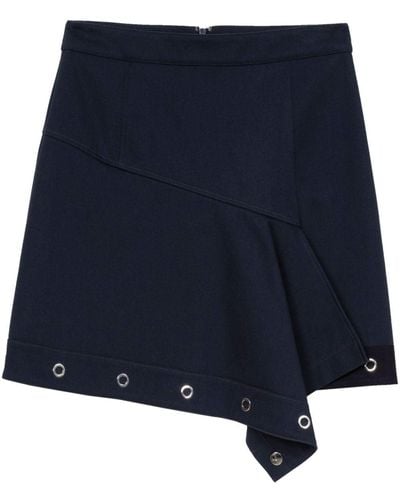 3.1 Phillip Lim Deconstructed Cotton Asymmetric Skirt - Blue