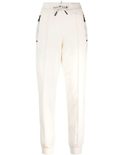 3 MONCLER GRENOBLE Drawstring-waistband Cotton Track Pants - White