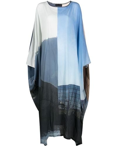 BARBARA BOLOGNA Graphic-print Maxi Dress - Blue