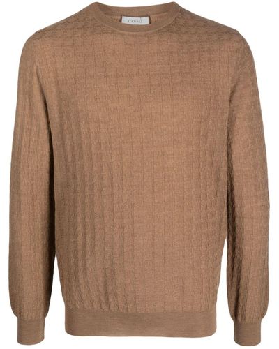 Canali Knitted Wool Jumper - Brown