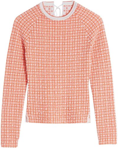 Victoria Beckham Jacquard Stretch Sweater - Orange