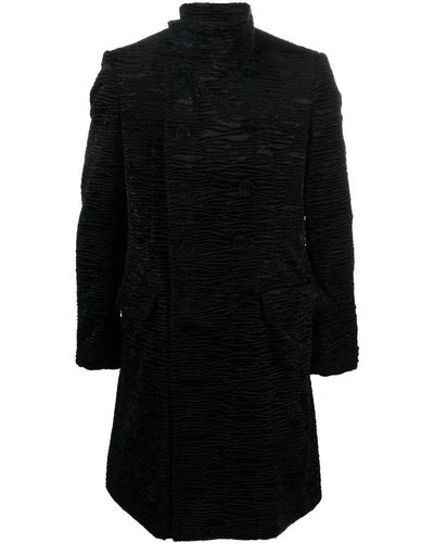 Balmain Manteau à boutonnière croisée - Noir