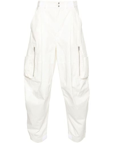 Mordecai Pantalon en coton à coupe fuselée - Blanc