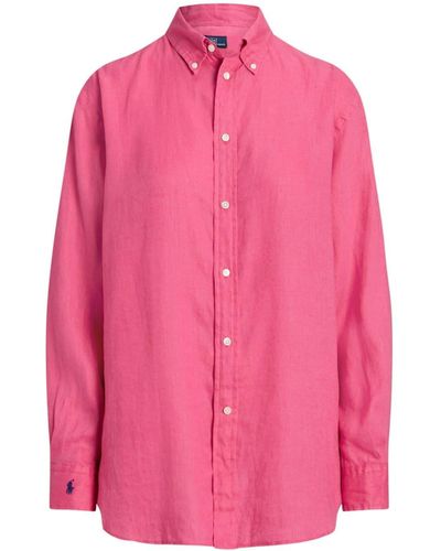 Polo Ralph Lauren ボタン リネンシャツ - ピンク