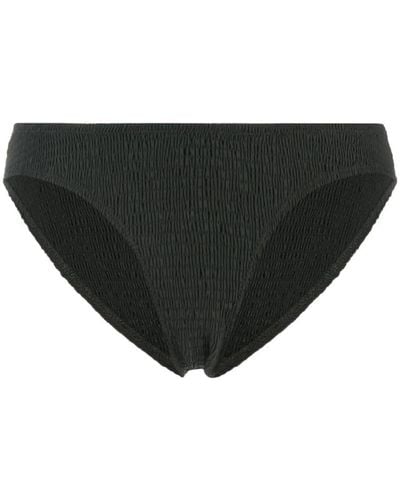 Totême Smocked Bikini Briefs - Black