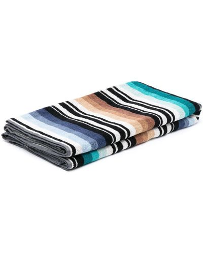 Missoni Stripe-print Beach Towel - Blue