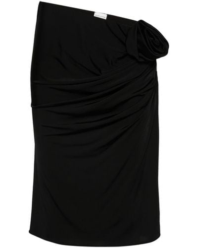 Magda Butrym Floral-appliqué Skirt - Black