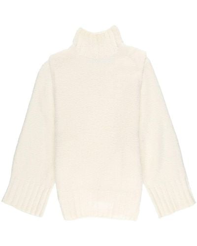 Christopher Esber Escapee Layered High-neck Sweater - White