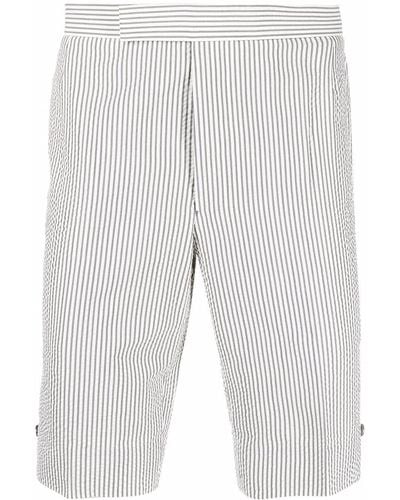 Thom Browne Classic Backstrap Striped Shorts - Grey