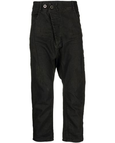 Boris Bidjan Saberi Asymmetric Zip-fastening Trousers - Black