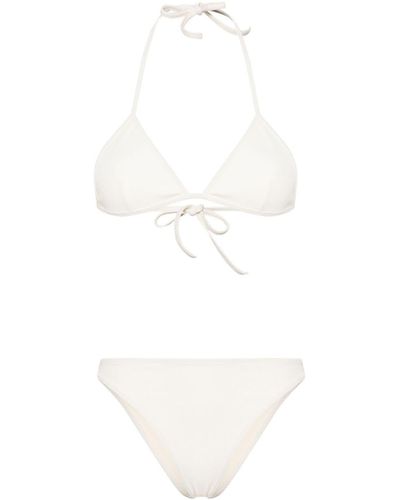 Lido Cinquantotto Ribbed Triangle Bikini - White