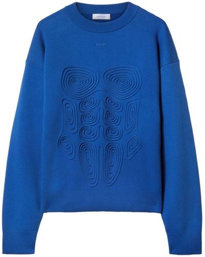 Off-White c/o Virgil Abloh Sweatshirt mit Body Scan-Motiv - Blau