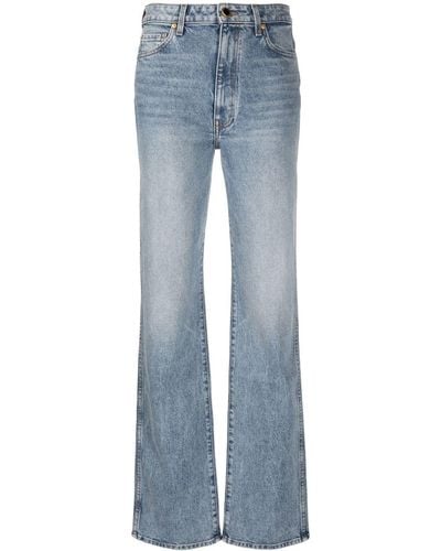 Khaite High-waisted Straight Jeans - Blue