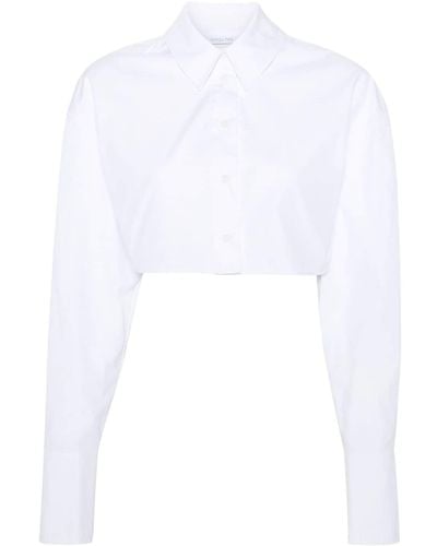 Patrizia Pepe Cropped-Hemd aus Baumwolle - Weiß